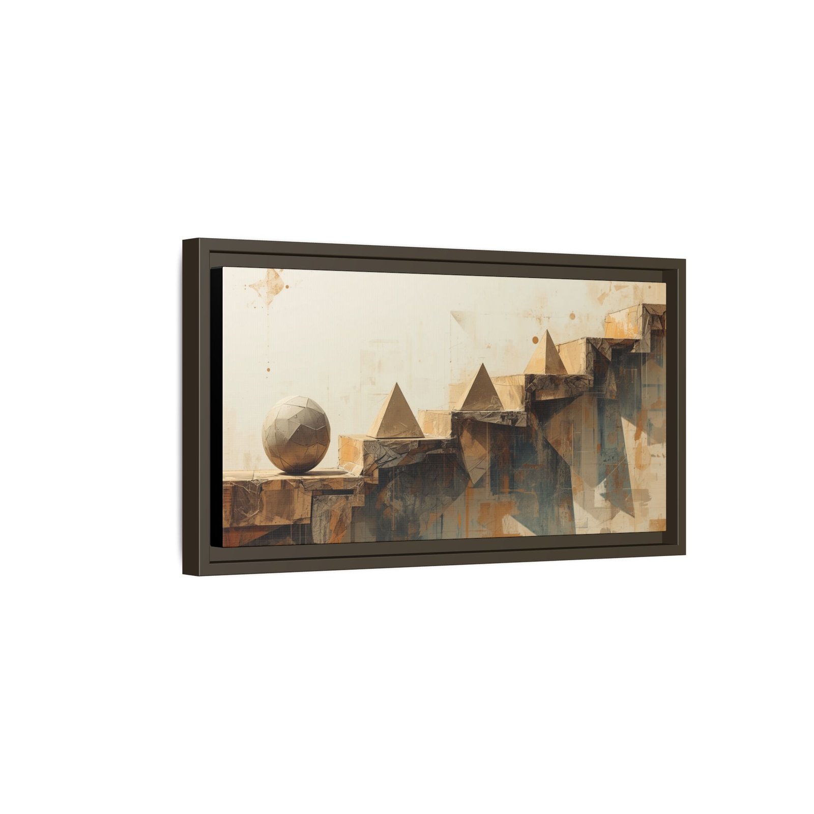 Abstract Geometric Staircase Matte Canvas Art FRAMED 20x10" - Image 14