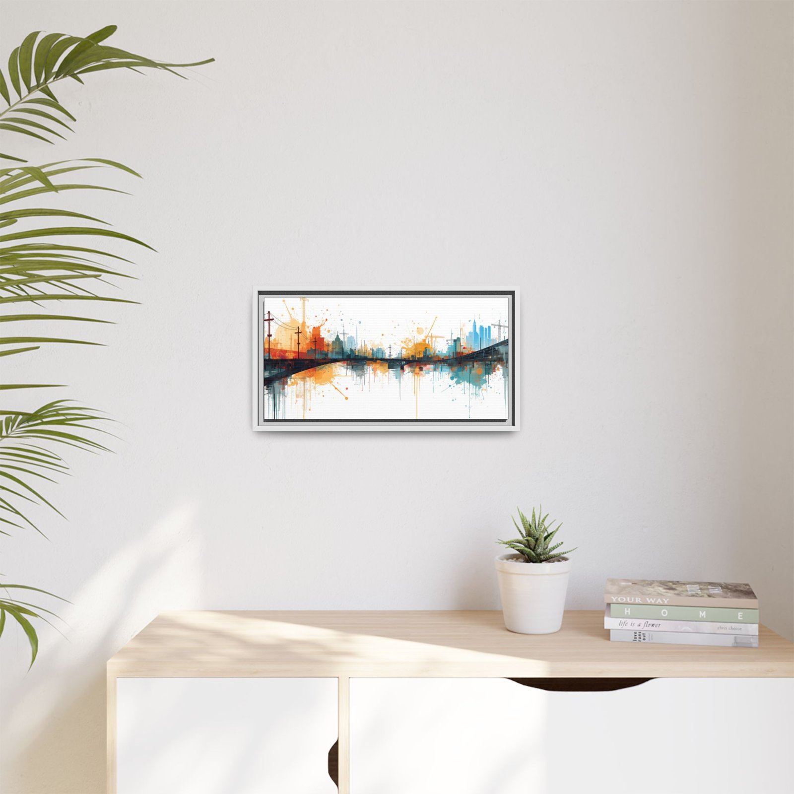 Abstract Cityscape Bridge Matte Canvas FRAMED 20x10" - Image 11