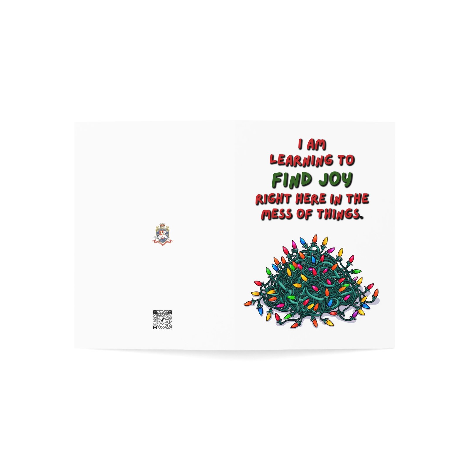 Holiday Greeting Card — "I Am Learning to Find Joy Right Here in the Mess of Things" (Pack of 1/10/30) - Image 8