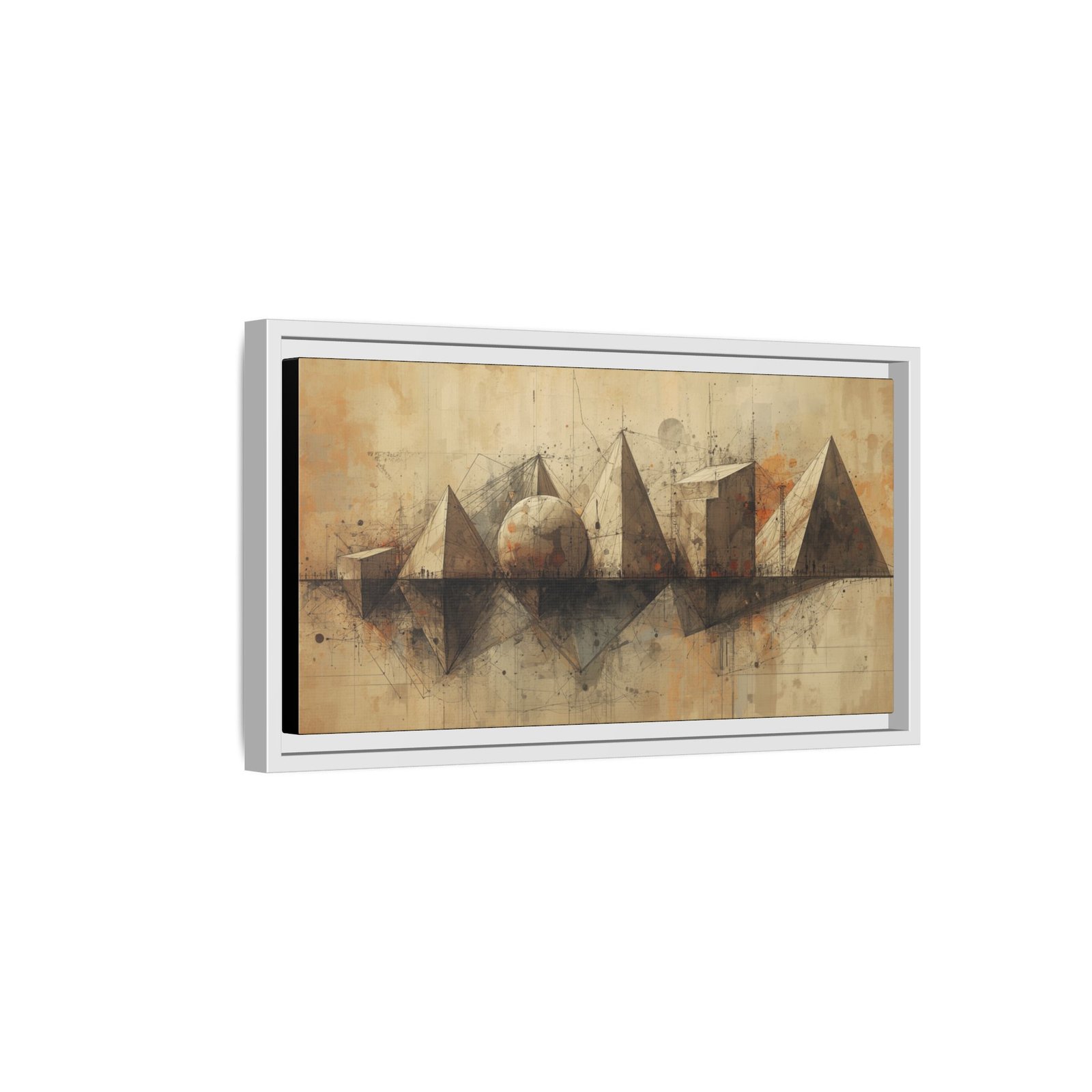 Abstract Geometric Shapes Canvas FRAMED 20x10" - Image 6