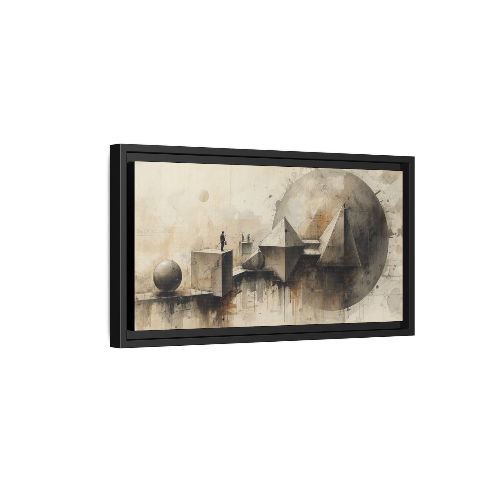 Abstract Geometric Matte Canvas FRAMED 20x10" - Image 10