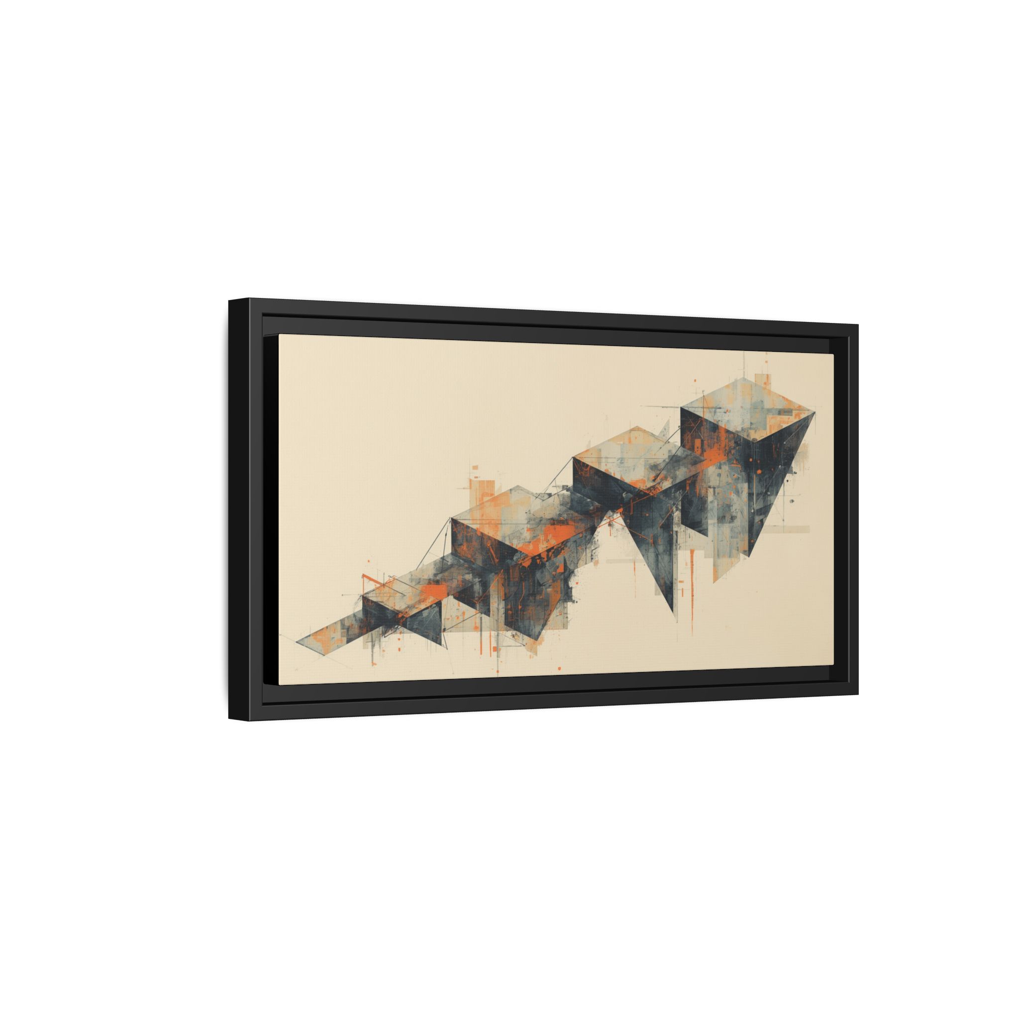 Abstract Geometric Matte Canvas Print Wall Art Framed – 20x10" - Image 10