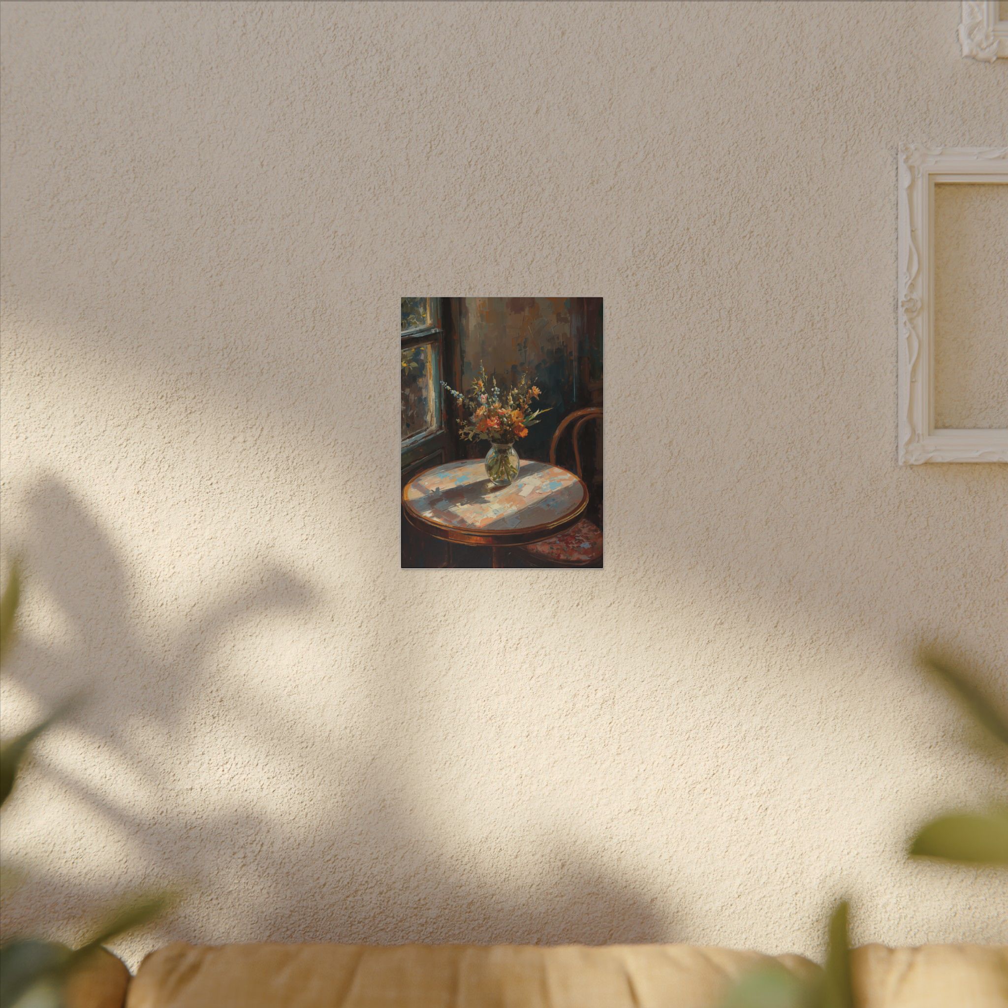 Morning light floral still life wall art
