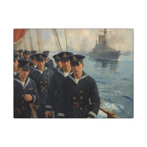 Vintage naval crew canvas artwork