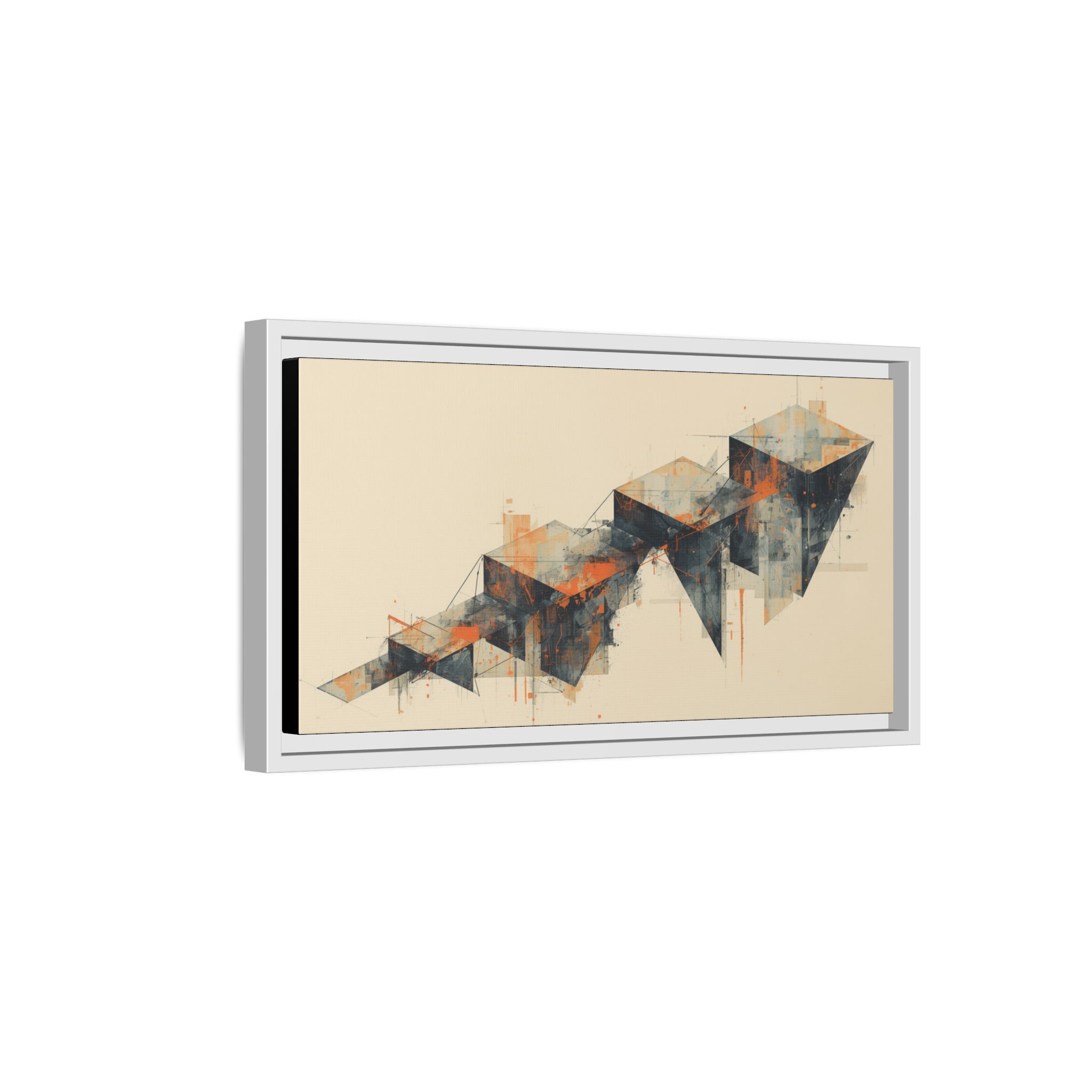 Abstract Geometric Matte Canvas Print Wall Art Framed – 20x10" - Image 6