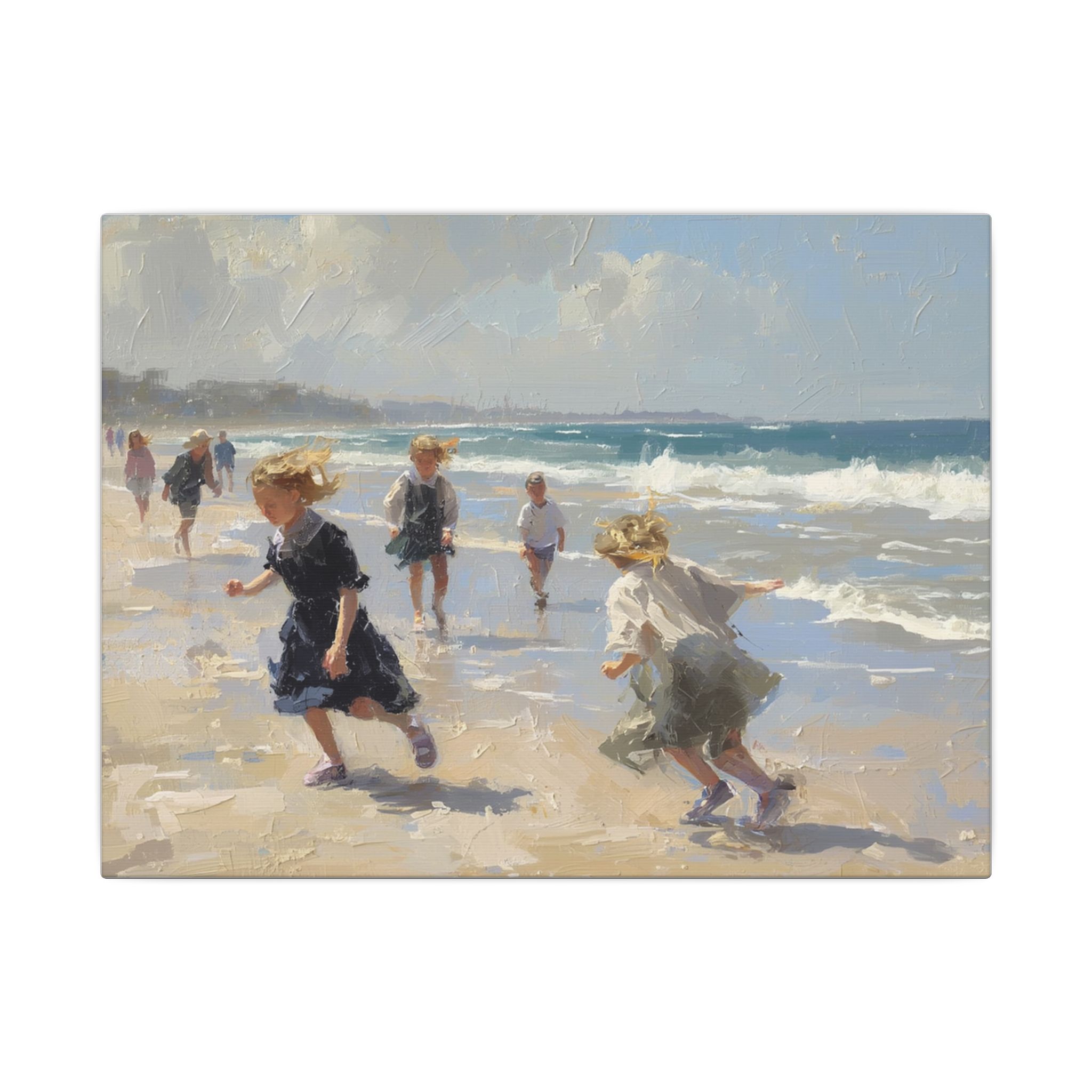 Impressionist, Beach Day, Matte Canvas 12x9"