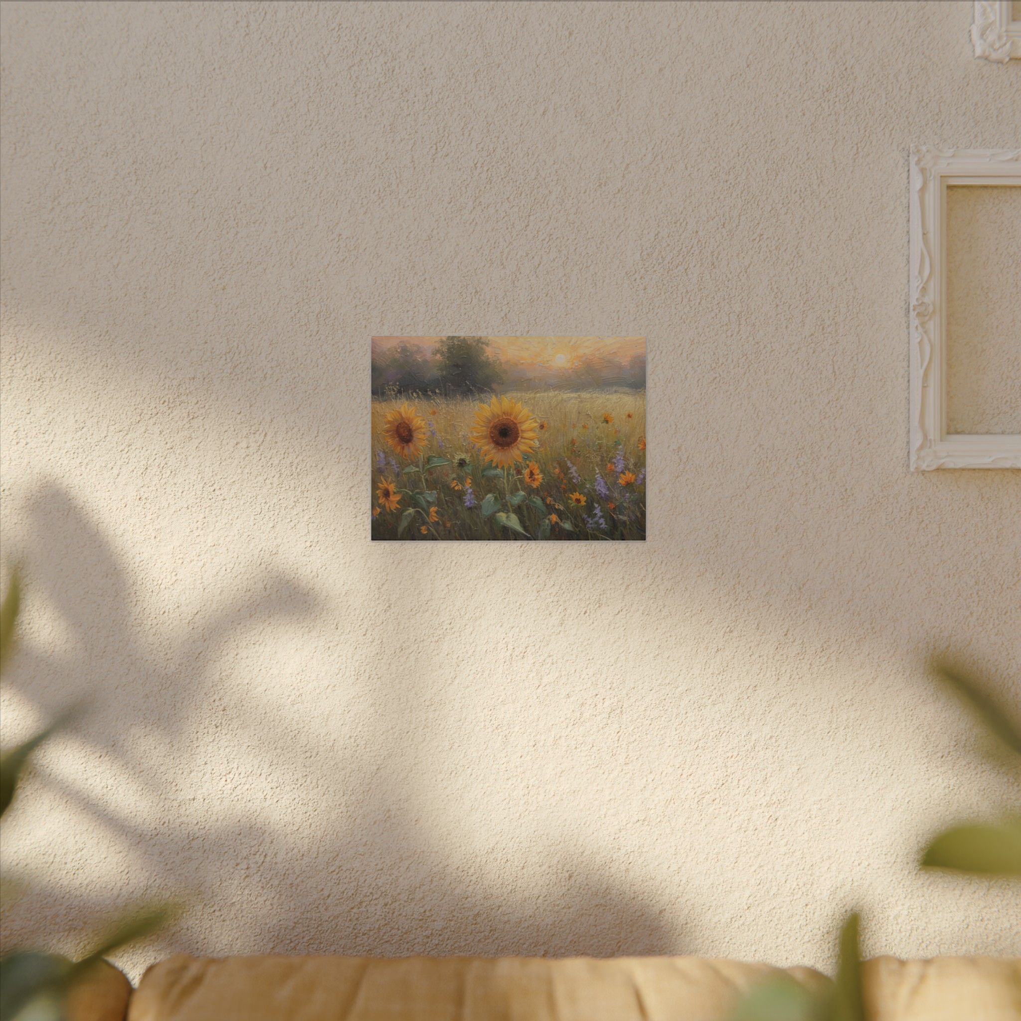 Impressionist, Sunflower Meadow, Matte Canvas 12x9" - Image 3