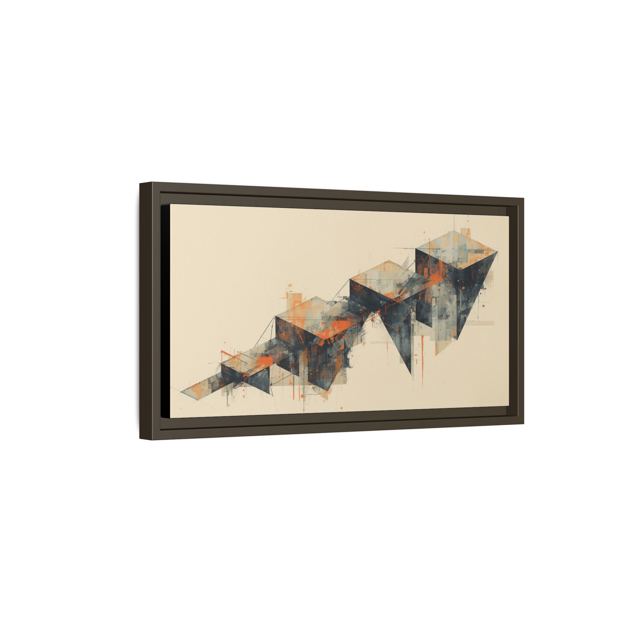 Abstract Geometric Matte Canvas Print Wall Art Framed – 20x10" - Image 14