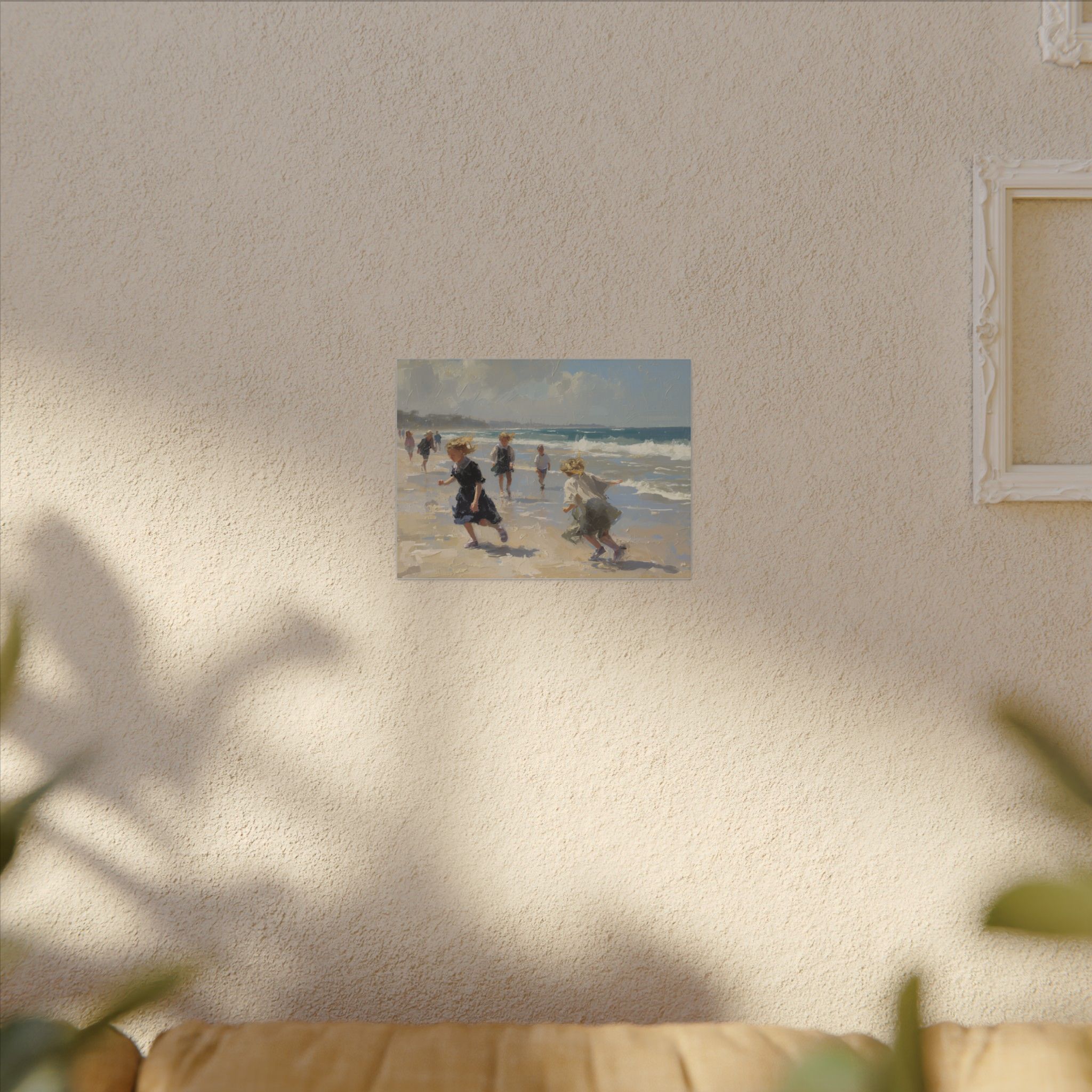 Impressionist, Beach Day, Matte Canvas 12x9" - Image 3