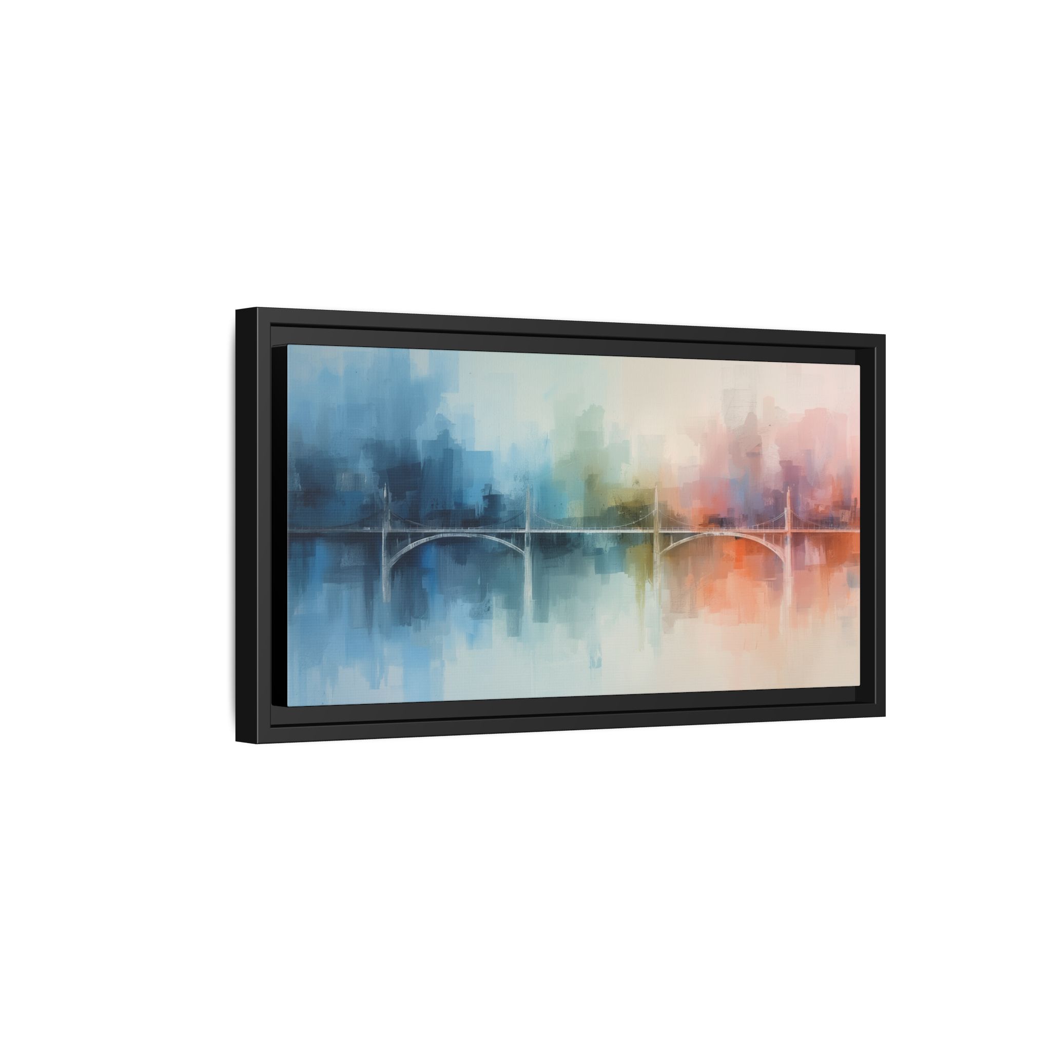 Abstract Cityscape Matte Framed Canvas Print – 20x10" - Image 6