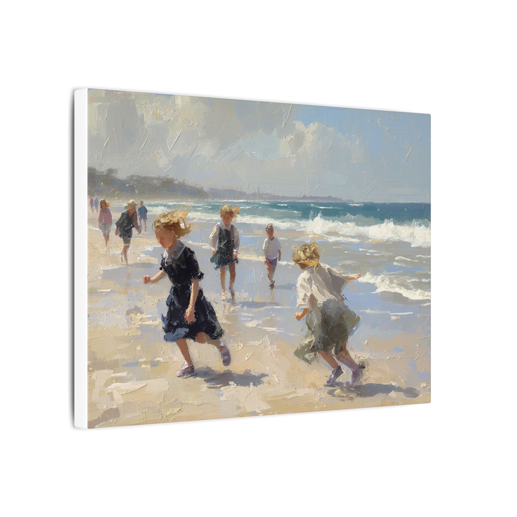 Impressionist, Beach Day, Matte Canvas 12x9" - Image 2